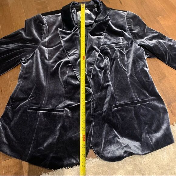 A MTL 1980 blue velvet blazer Sz 12 - Picture 8 of 9